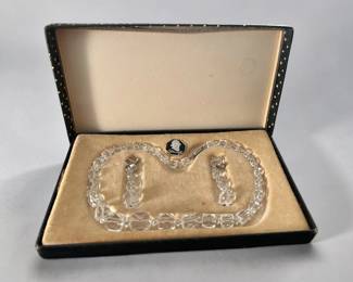 Vintage Cellinicraft Faceted Crystal Necklace & Earrings