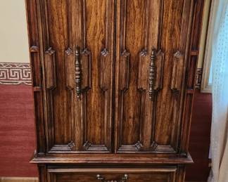 Stanley Furniture Armoire 118.5in x 34.5in x 74in -there are 2 of these armoires in this sale