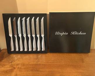 Set of Stainless Steel Knives, New, Utopia Kitchen