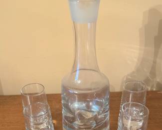 Glass Scandinavian Decanter & Glasses
