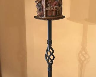 Large German Workers Candle & Stand 35"