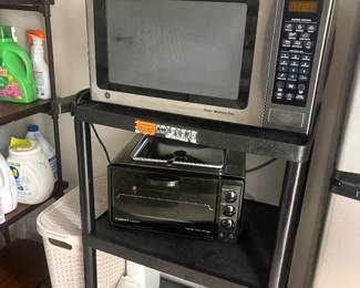Microwave/toaster oven/rolling cart