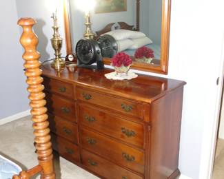Matching dresser and mirror