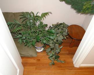 Faux florals on the floor, but not for soon, they will be displayed
