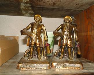 Town Crier, brass bookends