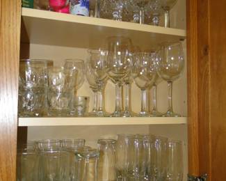 Glassware, we always have glassware, lots of glassware