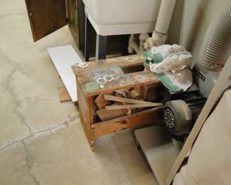 Handmade bench, and yes, all the scrap wood is also for sale too