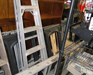 Lots of ladders, and some saw horses too