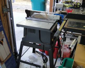 Saws and gas cans