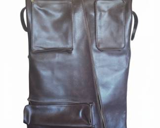 Amerileather Dark Brown Leather Threesuit Garment Bag