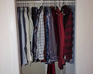 Collection of Assorted Mens Casual and Dress Shirts