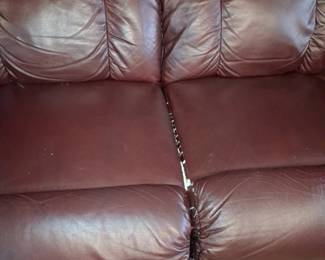 Power Reclining Leather Loveseat second image