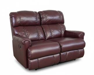 Power Reclining Leather Loveseat