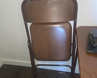Vintage Brown Vinyl Folding Chairs Bernadine Collection second image