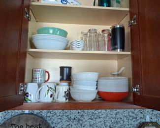 Assorted Kitchenware with Roland Themed Mug and Yeti Tumbler