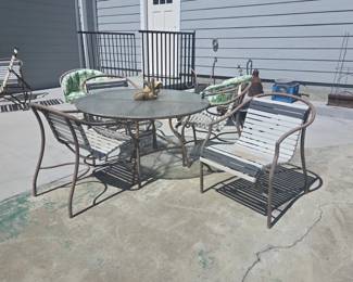 Vintage Woodard Wrought Iron Patio Set