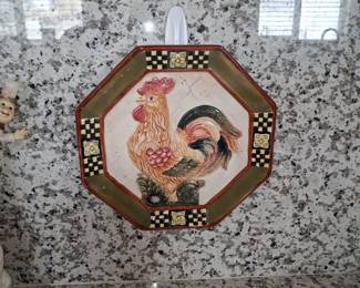 Bella Casa by Ganz Ceramic Rooster Wall Plaque