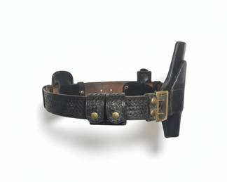 Bianchi Basketweave Leather Duty Belt and Holster Rig with Accessory Pouches third image