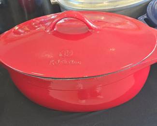Calphalon EnamelonCast Iron Oval Dutch Oven Red