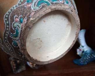 Antique Nippon Moriage Floral Vase second image