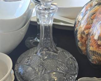 Cut Glass Ships Decanter