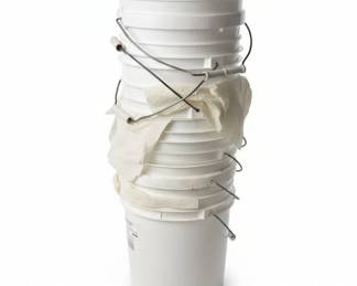 Stack of FiveGallon Plastic Utility Buckets