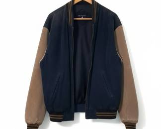 Port Authority Vintage Suede and Canvas Bomber Jacket