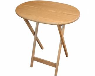 Winsome Wood Oval Snack Table Set with Storage Rack