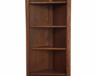 Traditional Oak Corner Shelf Unit