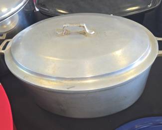 Vintage Miracle Maid Cast Aluminum Oval Roaster with Lid