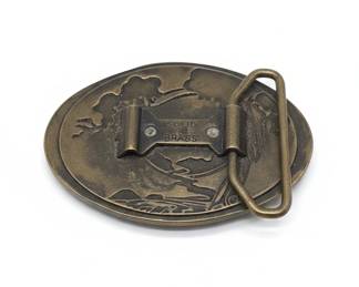 Vintage Art Nouveau Style Solid Brass Belt Buckle second image