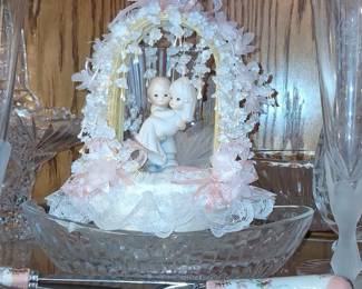 Vintage Precious Moments Wedding Cake Topper