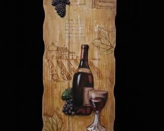 Decorative WineThemed Wall Plaque