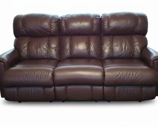maroon leather Reclining Sofa
