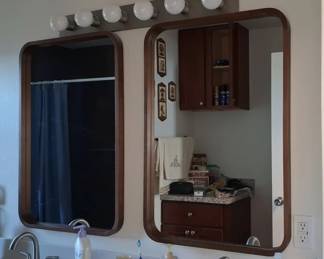 MidCentury Modern Style Teak Wall Mirrors