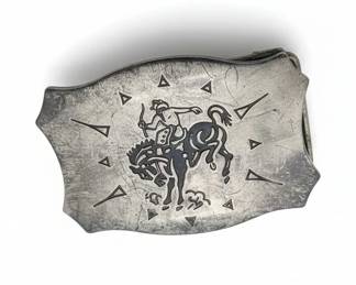 Chambers Belt Co. Bucking Horse Belt Buckle