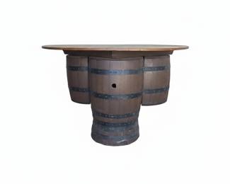 Whiskey Barrel Pub Table