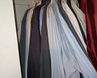 Collection of Mens Dress Shirts Including Brooks Brothers and Van Heusen