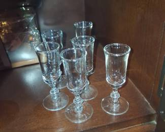 Set of Six Libbey Georgian Cordial Glasses