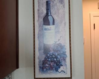 C. Winterle Olson Still Life Wine and Grapes Framed Print
