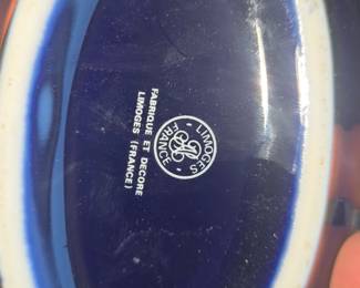 Limoges Cobalt Blue and Gold Courting Couple Oval Trinket Box second image