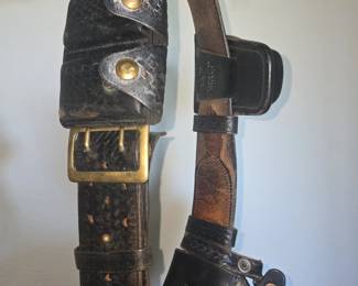 Vintage Safety Speed Holster and Duty Belt Rig with Sabas Uniforms and Earl Ginn Co. Stamps second image