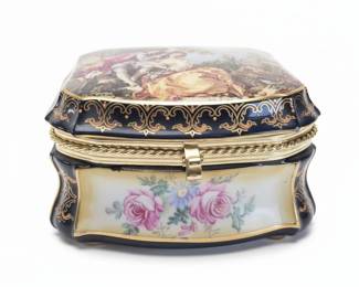 A.A. Importing Co. LimogesStyle Porcelain Trinket Box Made in Japan