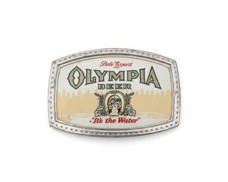 Vintage Olympia Beer Pale Export Type Its the Water Belt Buckle by Indiana Metal Craft