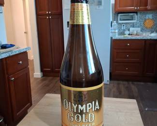 Vintage Olympia Gold Beer Bottle Coin Bank third image