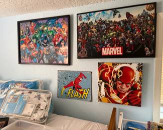 Super Hero's 3D Wall Art