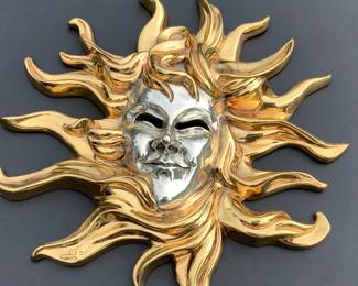 Sun Mask by D'Argenta in 24K Gold & Silver