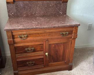 Eastlake Victorian Marble top washstand