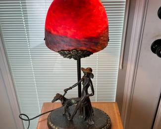 Bronze Art Deco Lamp