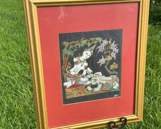 Thai silk painting